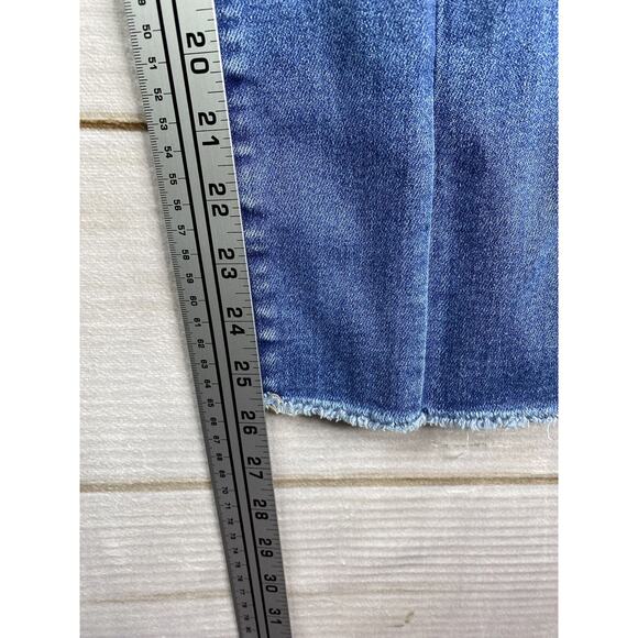 Flying Monkey Jeans Womens 29 Distressed Medium Wash High Rise Ankle Slit Back - Picture 6 of 12